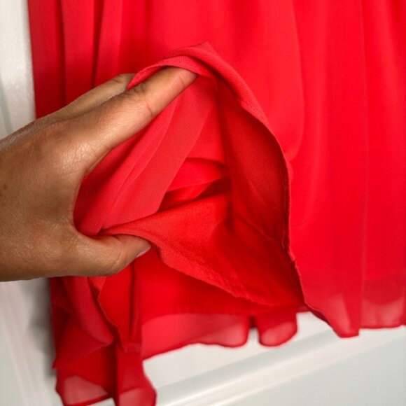 BCBGeneration | Flowy Lace Dress | Color: Orange/Red | Size: 4 - Picture 4 of 12